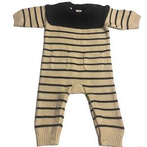 Baby Gap Cream & Navy Knit Brannon One Piece